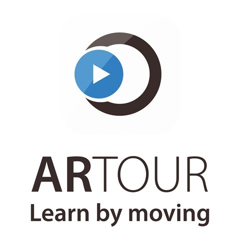 Logotip in slogan blagovne znamke ARTOUR The overall graphic image of the ARTOUR platform
