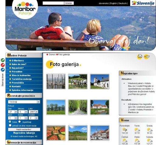 Izdelava spletnih strani mariborskega turizma 2008