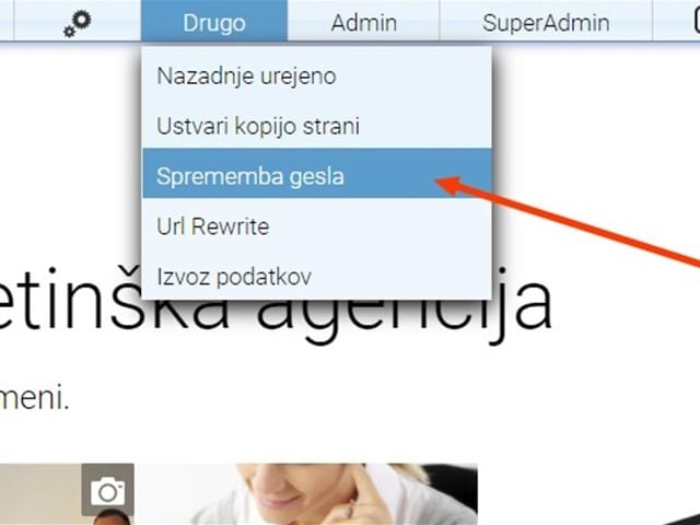 Spreminjanje gesla